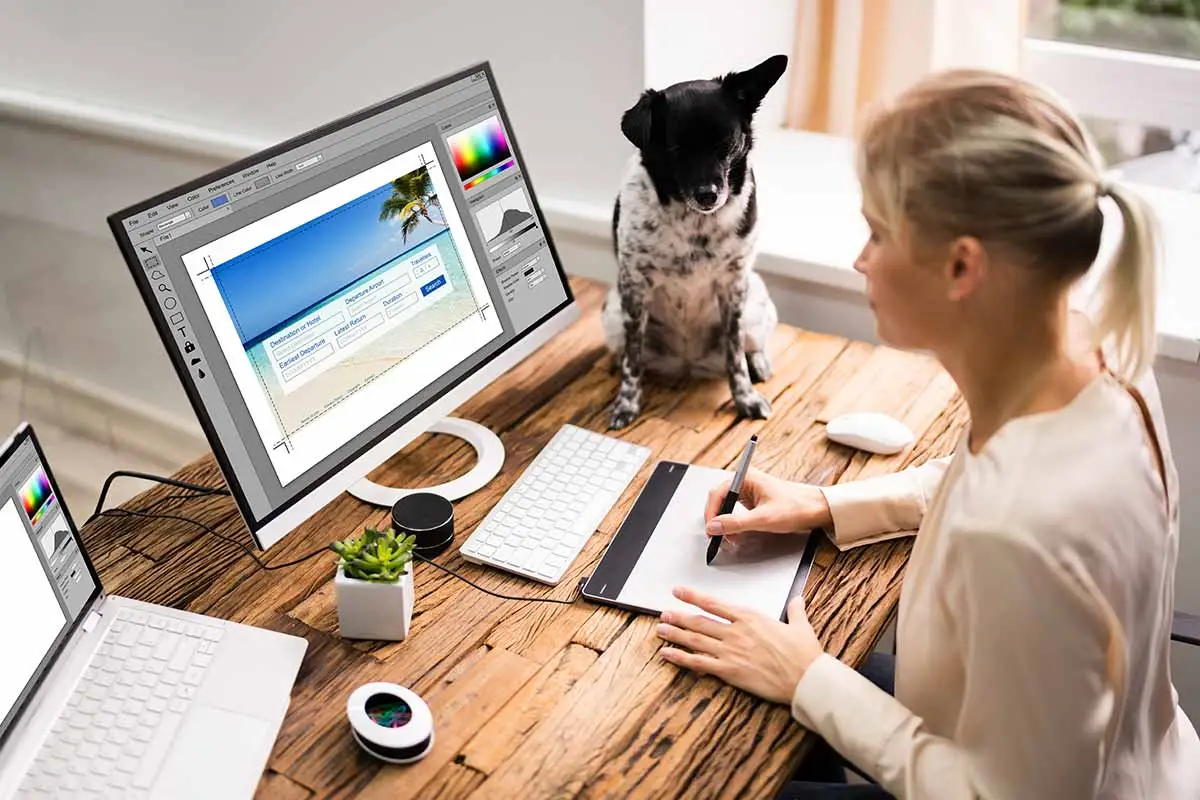 Creative design team crafting a brand identity system