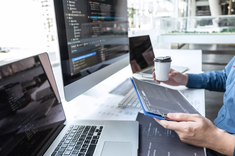Web development in progress — clean code and responsive design